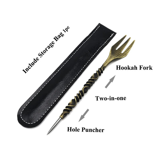 🔧✨ LOMINT Retro Design Hookah Fork – 2-in-1 Shisha Tool