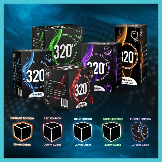 Premium Coconut Shisha Coal Charcoal (25mm Cubes) for Hookah- 4KG- 288 Pieces, - My Perfect Hookah