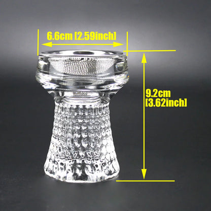🔮 Glass Hookah Bowl with Net – Elegant & Functional
