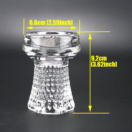 🔮 Glass Hookah Bowl with Net – Elegant & Functional