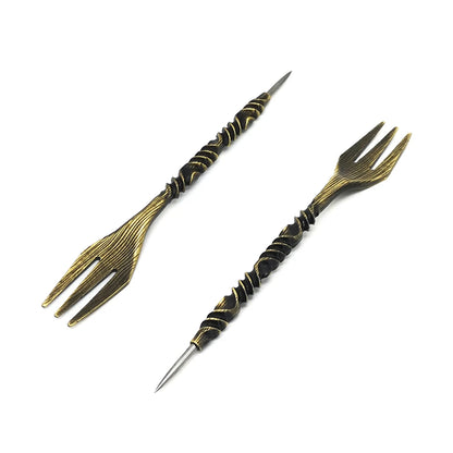 🔧✨ LOMINT Retro Design Hookah Fork – 2-in-1 Shisha Tool