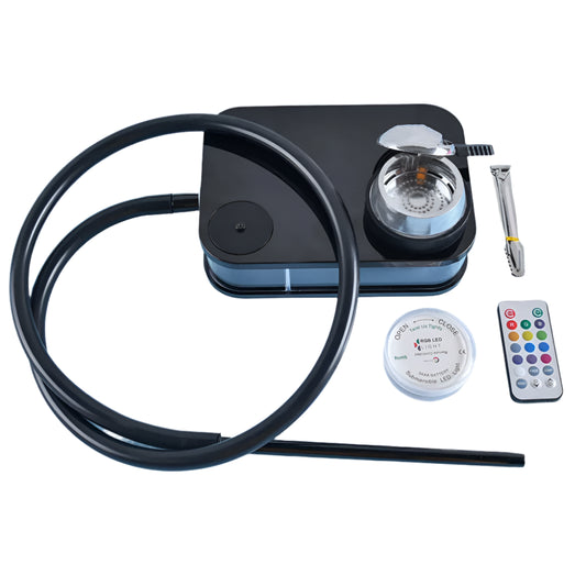 Book Box Hookah Set with Chicha Tobacco Bowl & Cigarette Holder & LED Light - My Perfect Hookah