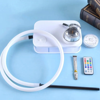 Book Box Hookah Set with Chicha Tobacco Bowl & Cigarette Holder & LED Light - My Perfect Hookah