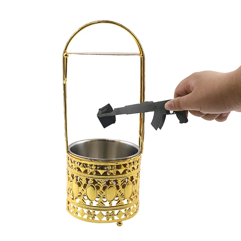 Hookah Charcoal Holder Basket Gold - My Perfect Hookah