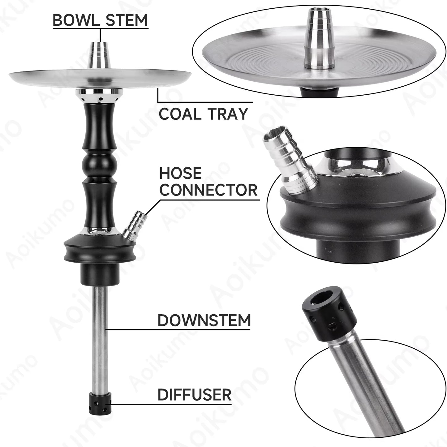 Complete Saint Black Breeze 2 Hookah set - My Perfect Hookah