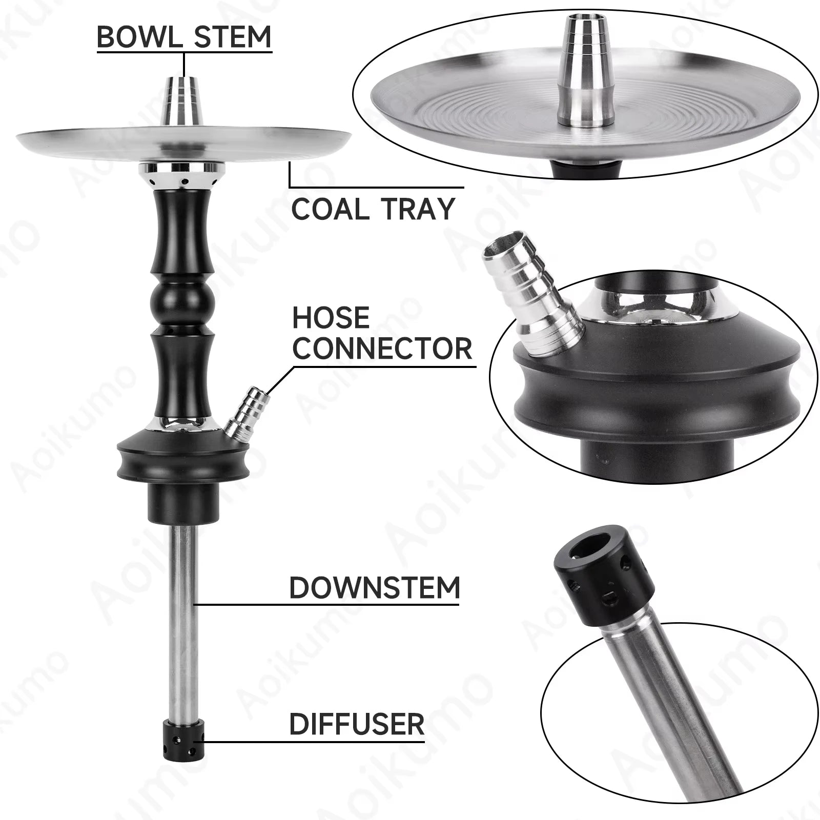 Complete Saint Black Breeze 2 Hookah set - My Perfect Hookah