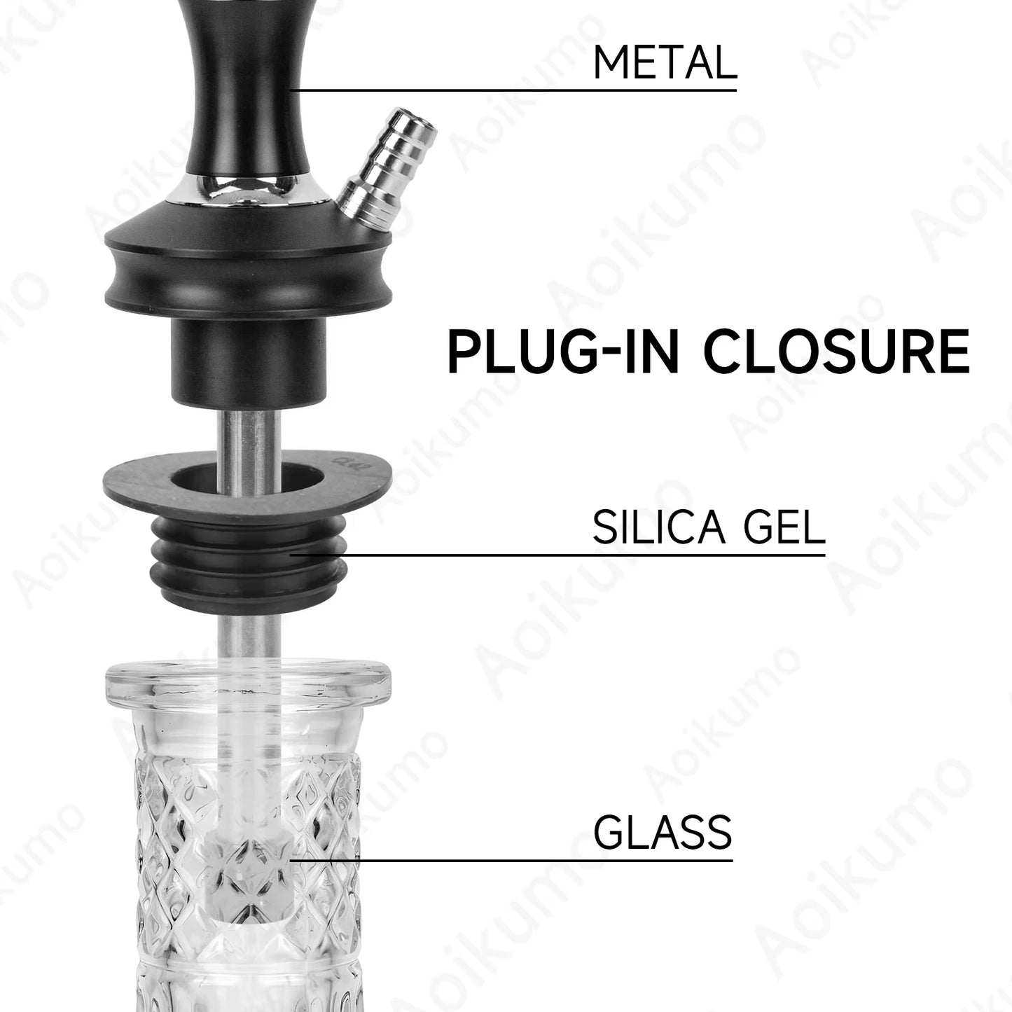 Complete Saint Black Breeze 2 Hookah set - My Perfect Hookah